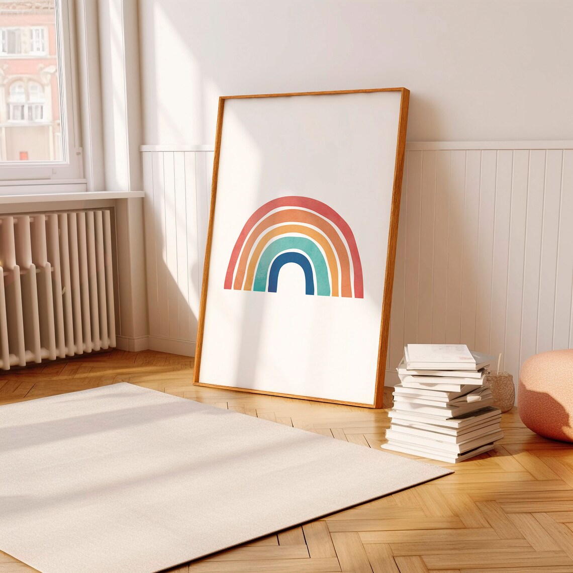 Watercolor Rainbow Art Print, Girls Nursery Decor - Image 3