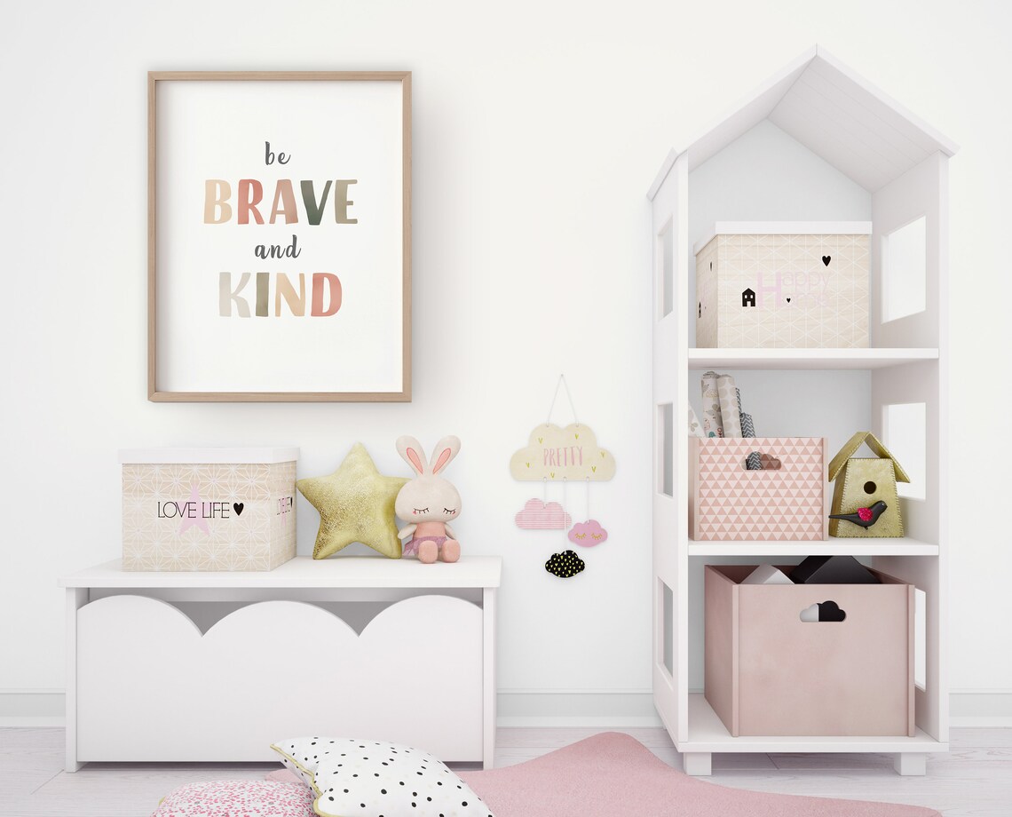 Be Brave And Kind Quote Poster, Classroom Decor - Image 3