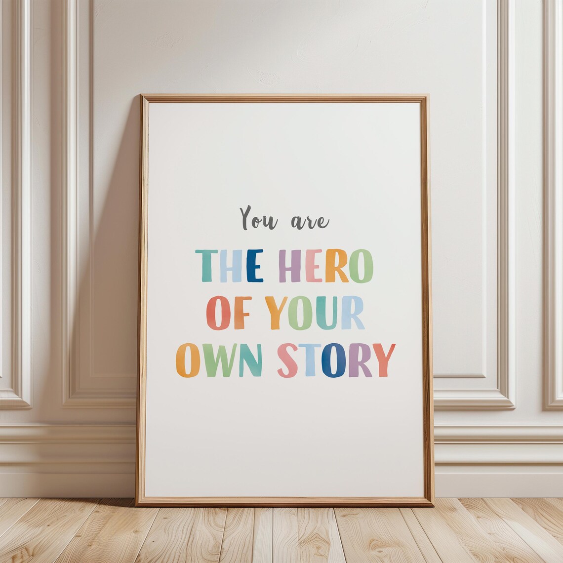 You Are The Hero Of Your Own Story Poster Playroom Wall Decor Motivational Poster Positive Affirmations Playroom Sign - Image 2
