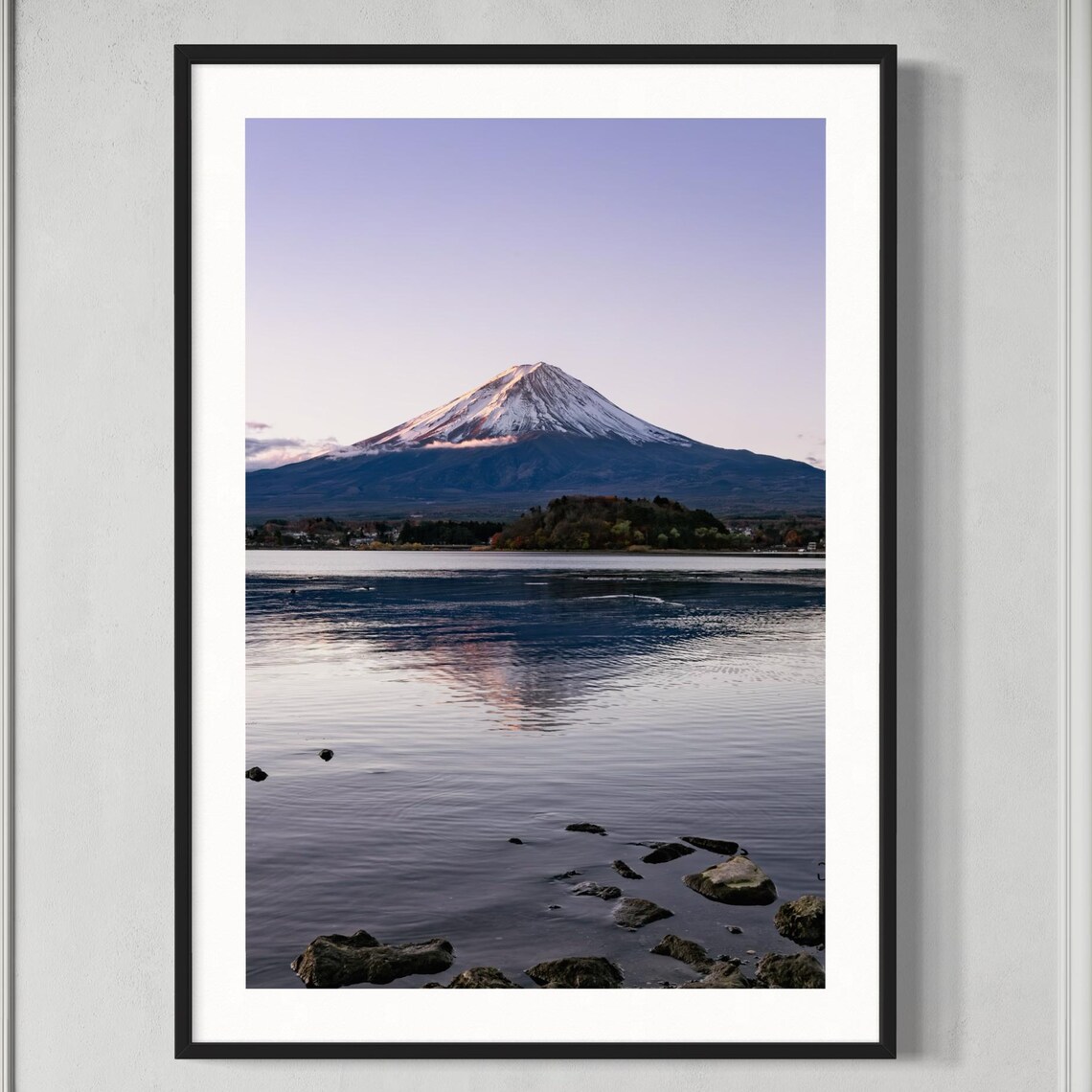 Mount Fuji Sunrise Over Lake Snow Capped Peak Japan Photo Poster