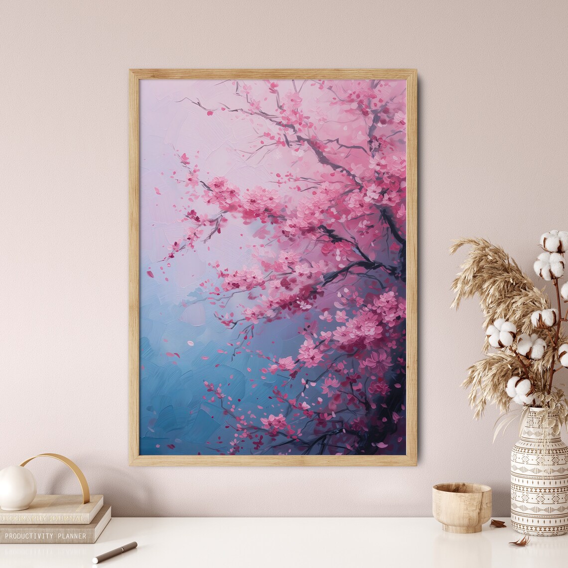 Pink Cherry Blossom Tree Blossom Mist Dreamy Floral Art Print - Image 5