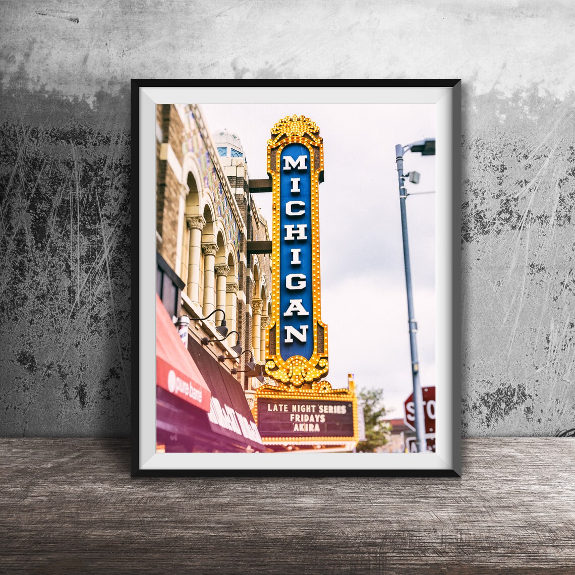Michigan Theatre Ann Arbor, Modern Photography Print