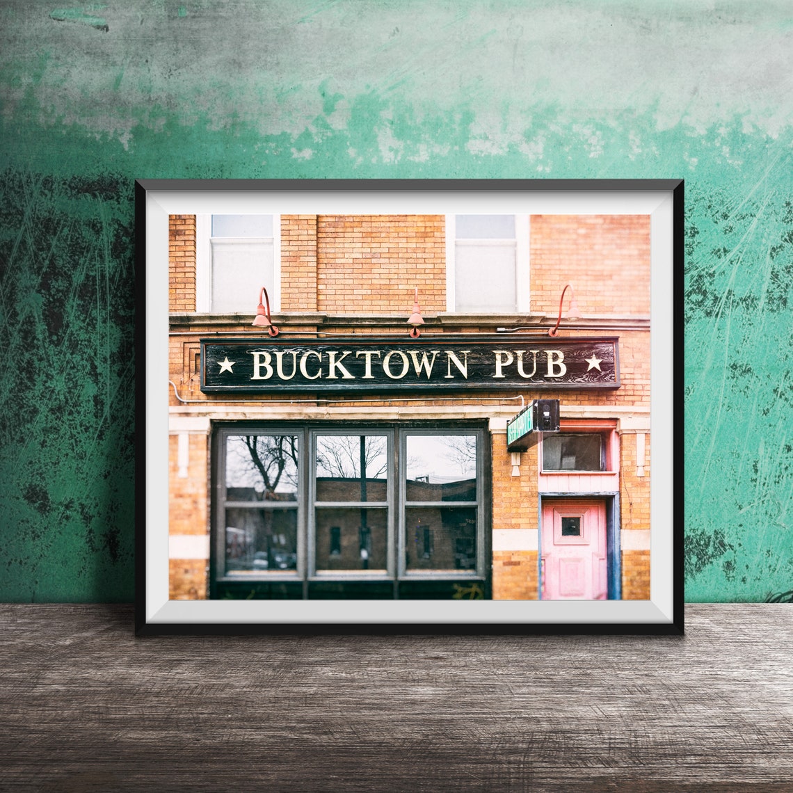 Bucktown Pub Chicago Brick Storefront Sign Photography Poster