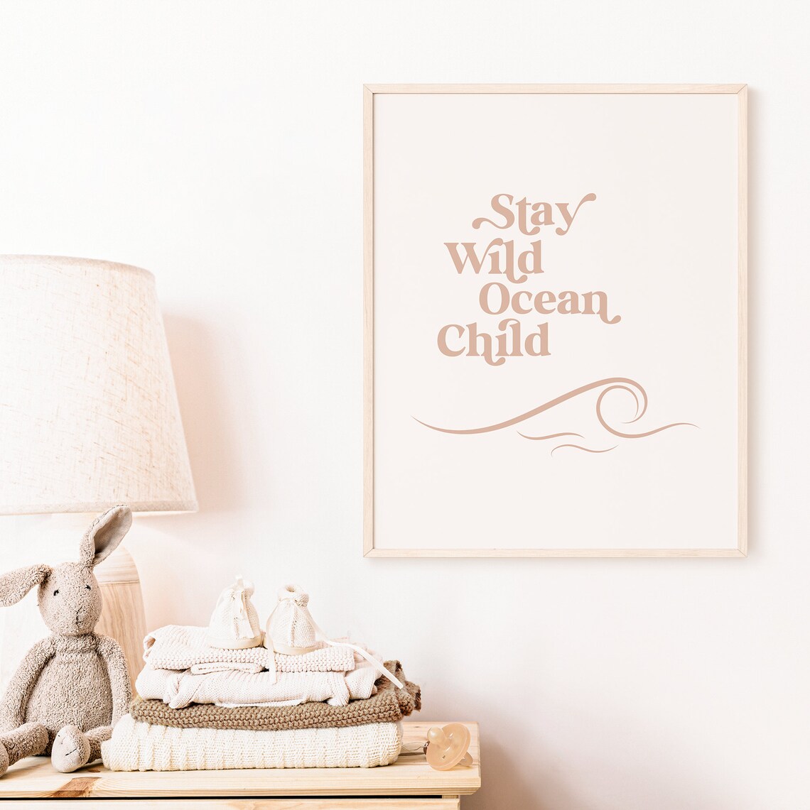 Stay Wild Ocean Child Art Print, Coastal Beach House Decor - Image 3
