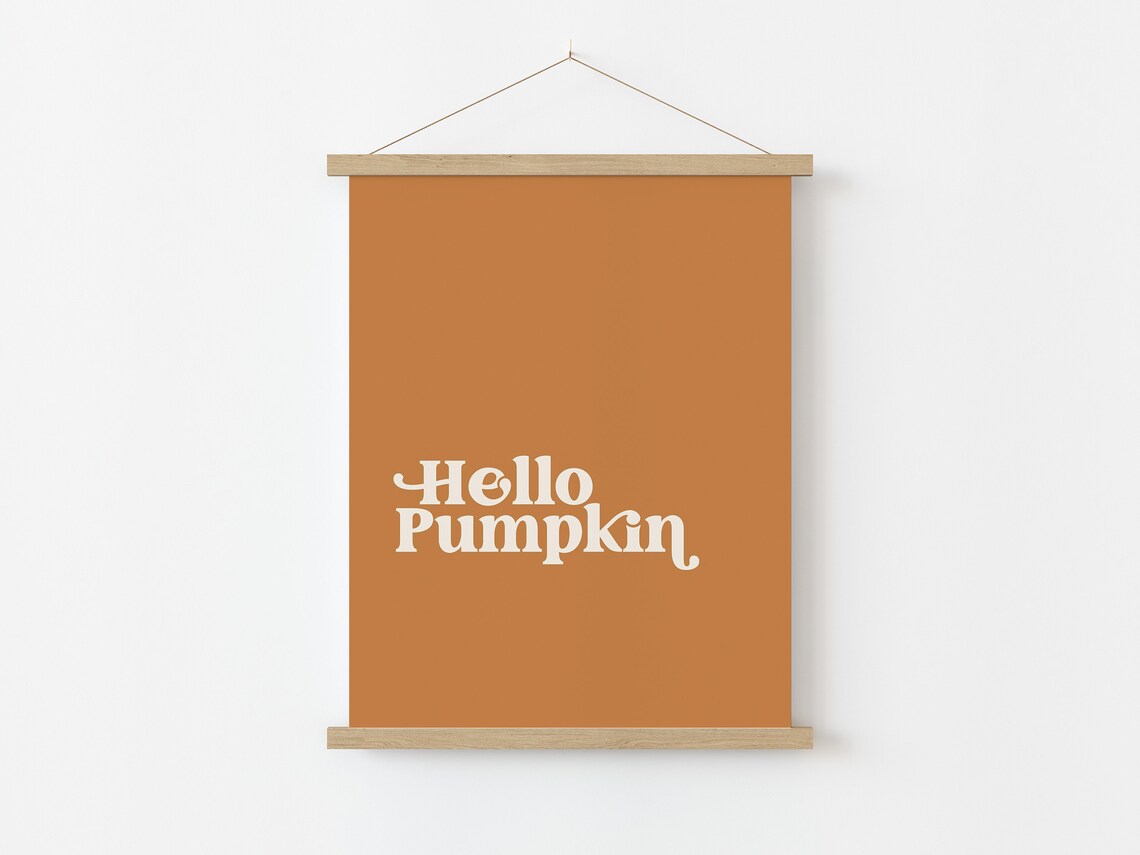 Hello Pumpkin Fall Thanksgiving Autumn Art Print - Image 4
