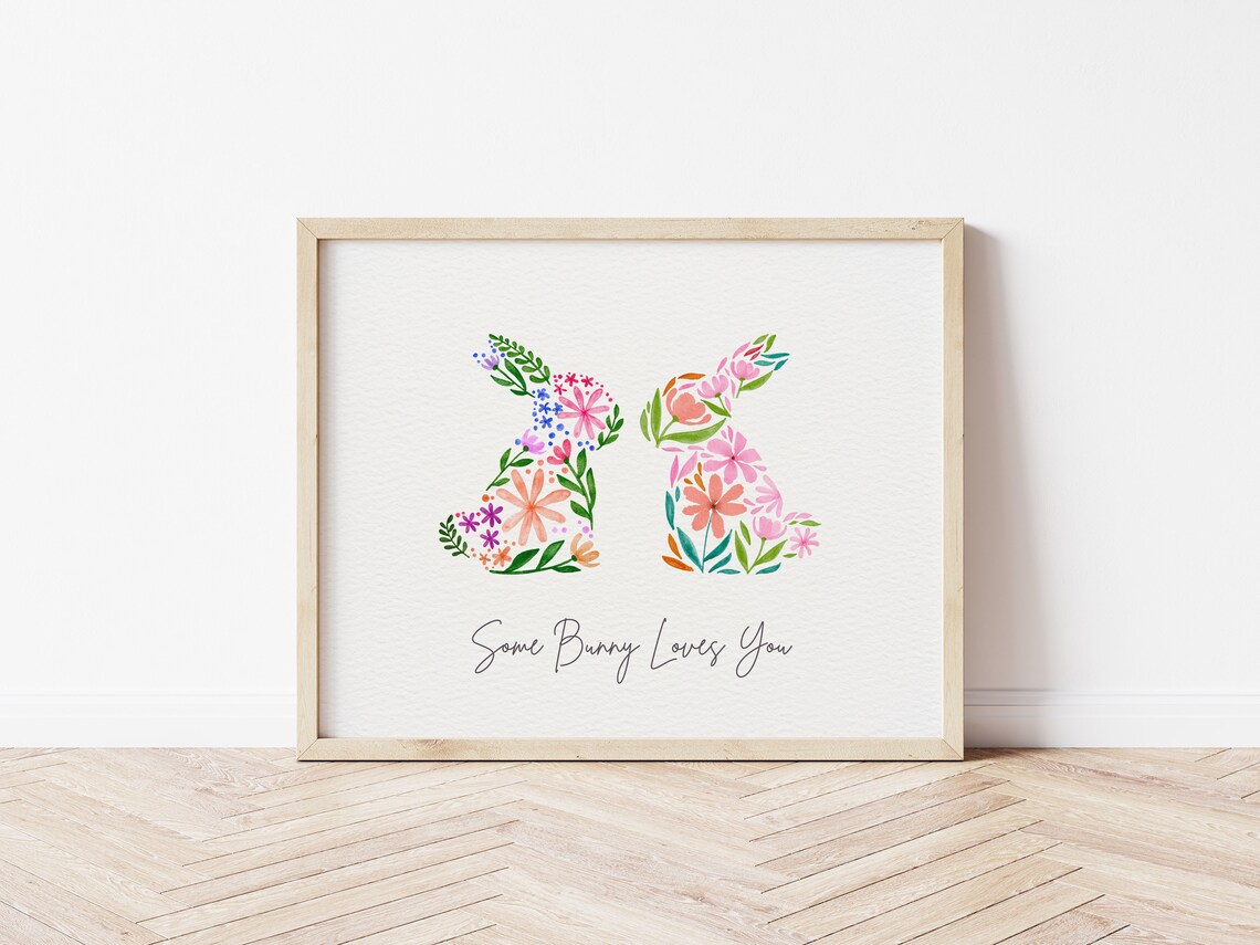 Some Bunny Loves You, Spring Bunny Easter Art Print - Image 5