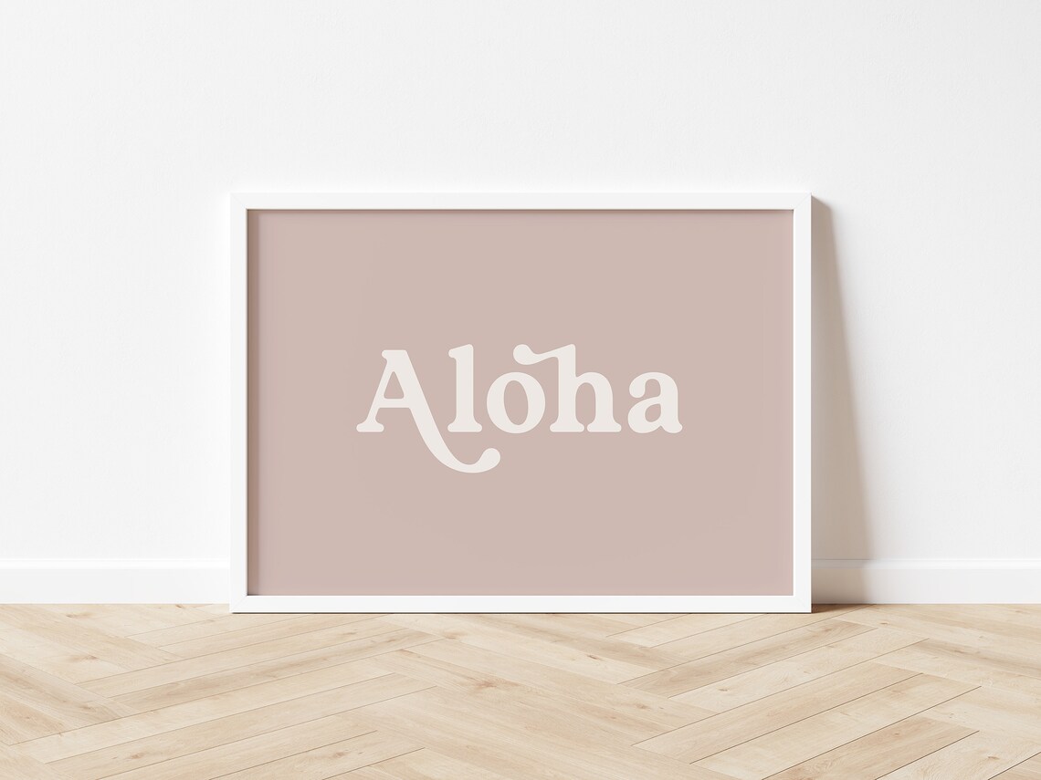 Aloha Word Art Print, Hawaii Beach House Decor - Image 3
