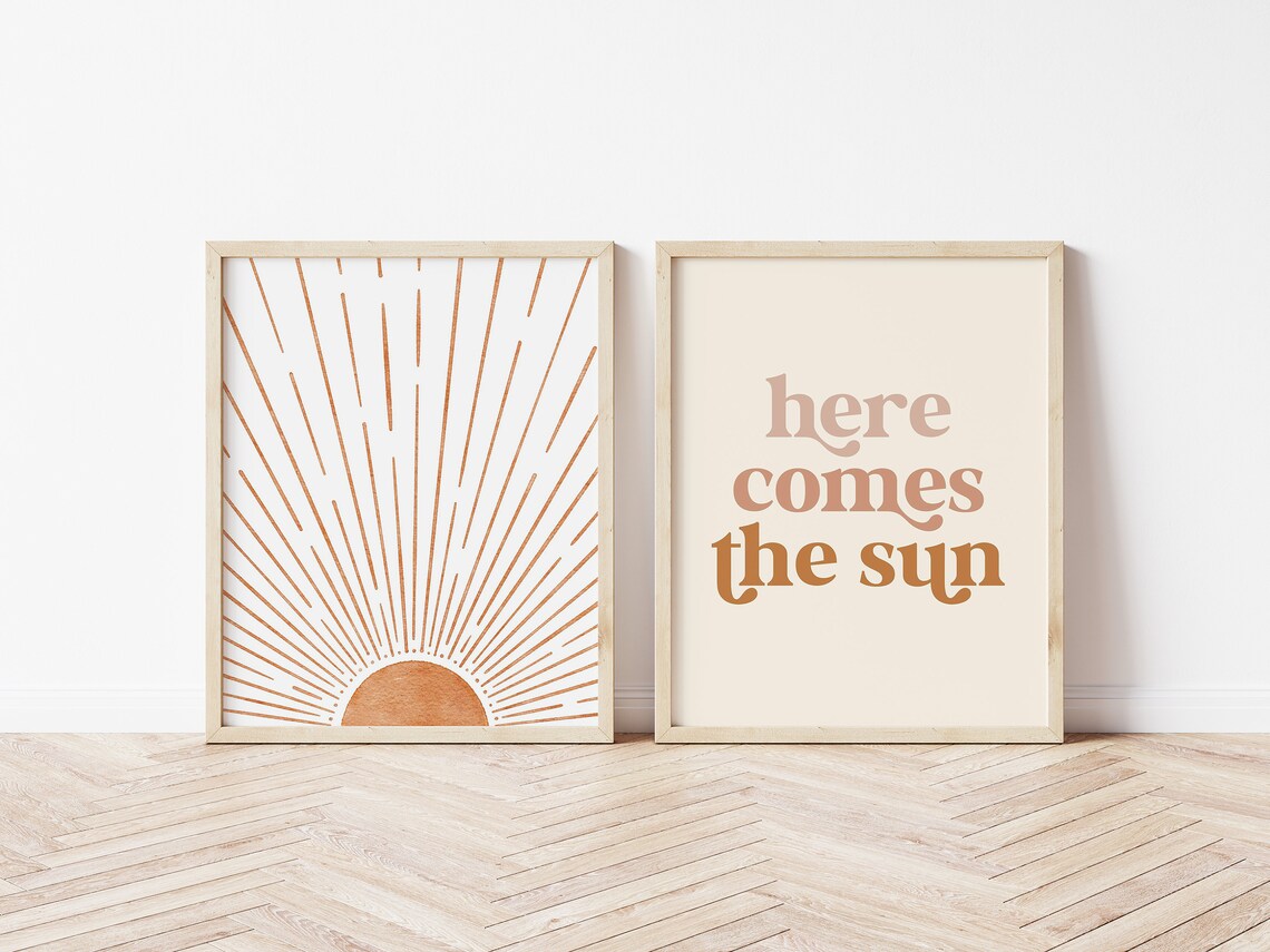 Boho Sun Abstract Sunrise Art Print, Boho Nursery Decor - Image 4