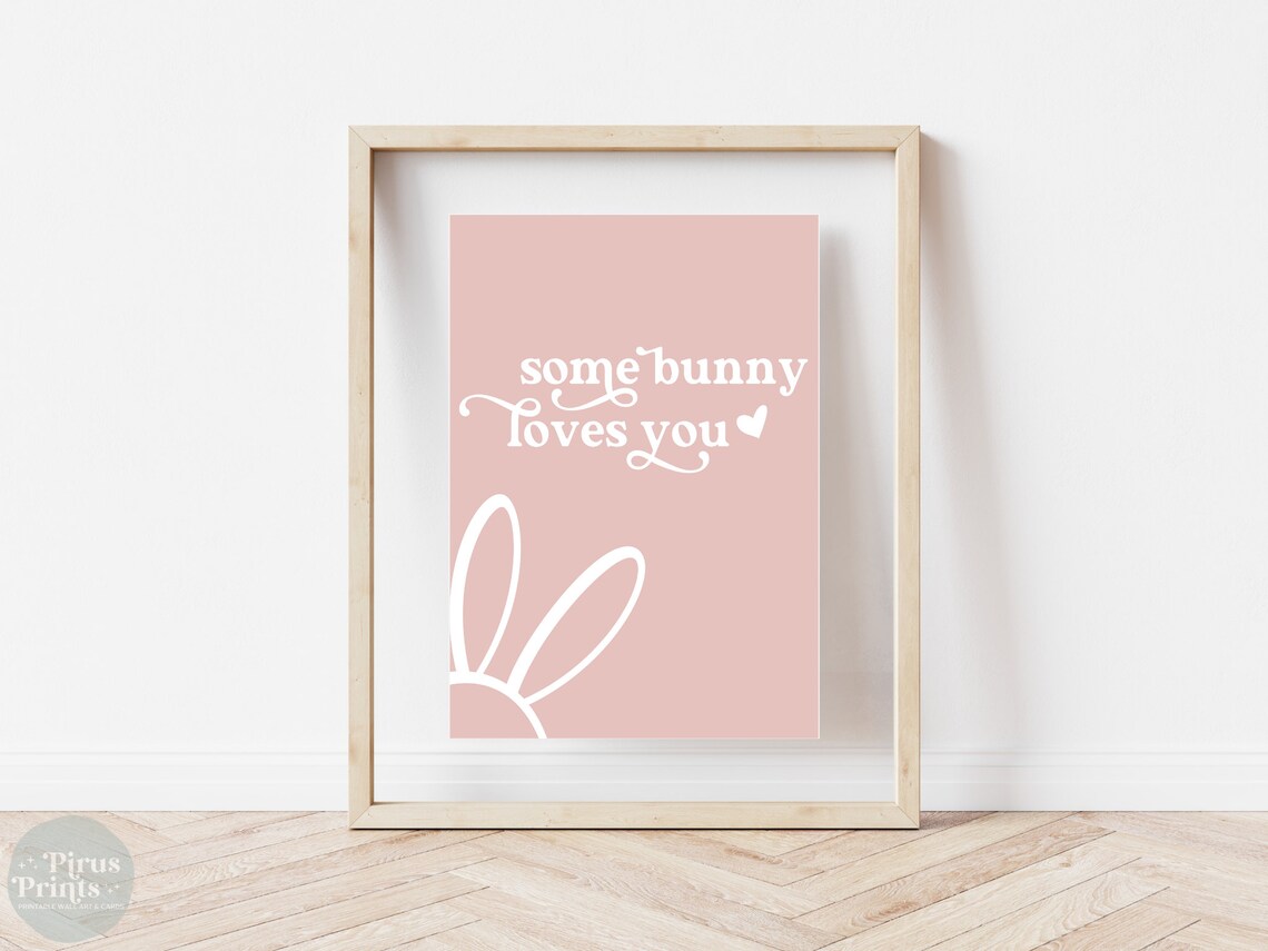 Some Bunny Loves You Art Print, Easter Decor - Image 3