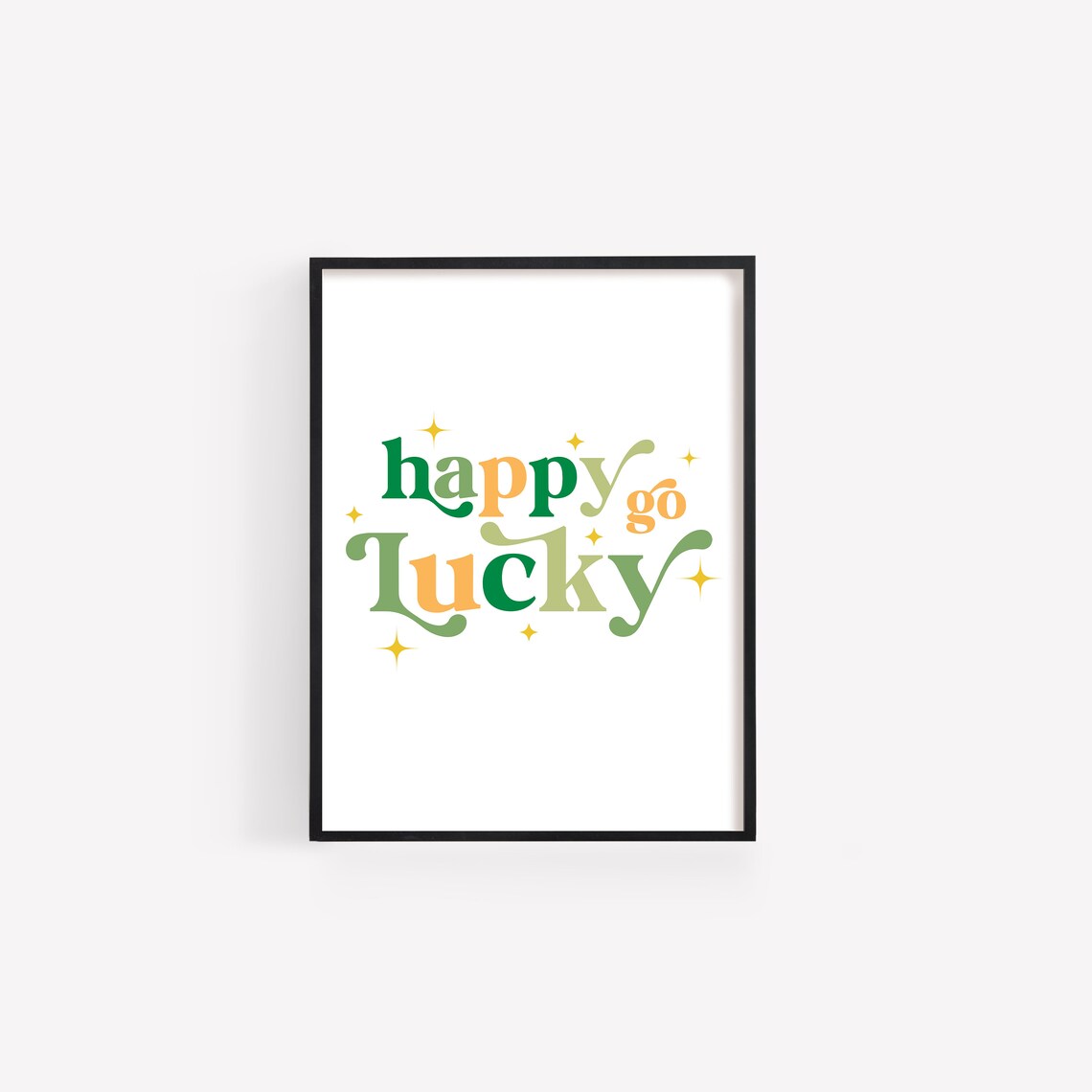 Happy Go Lucky St. Patrick's Day Wall Art Print - Image 2