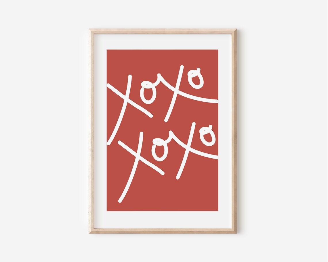 Xoxo Valentines Day Wall Art Print, Minimal Decor - Image 4