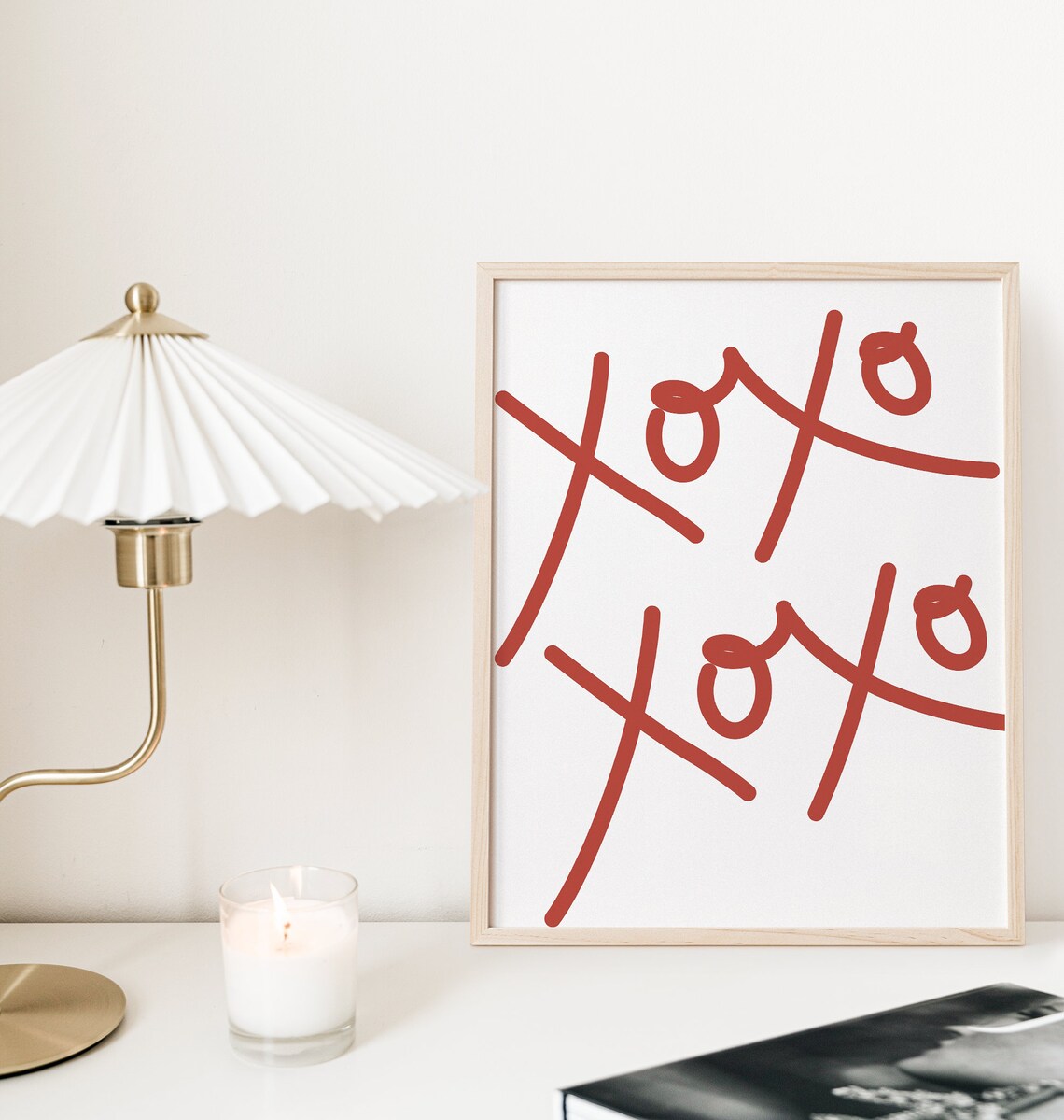 Xoxo Minimal Valentine's Day Art Print, Modern Decor - Image 2
