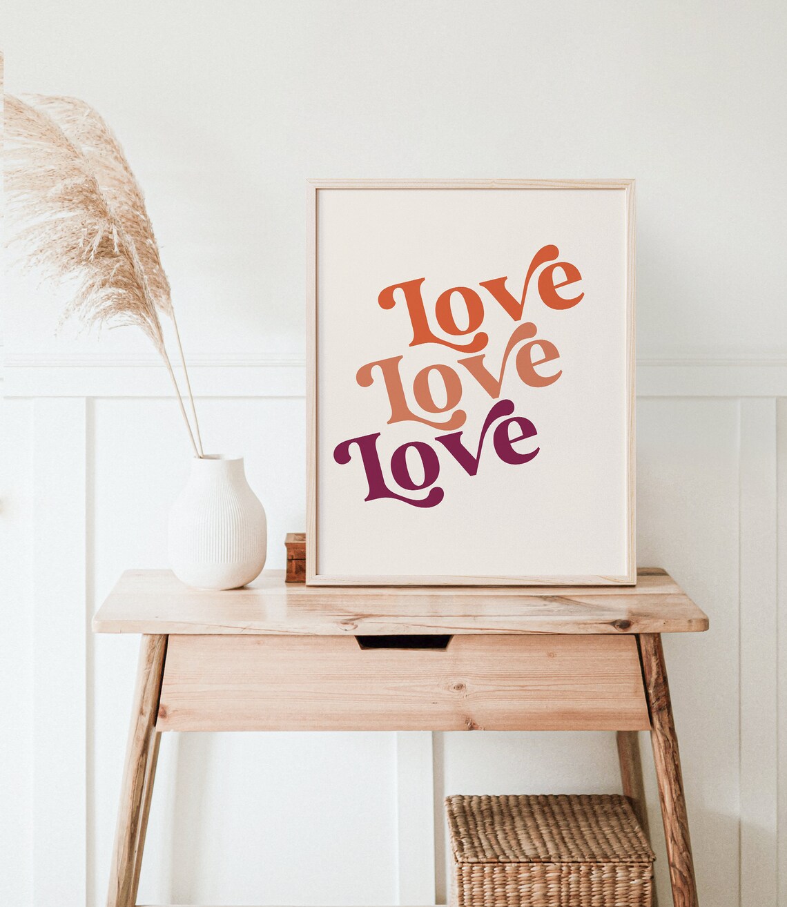Love Print, Boho Retro Valentine's Day Art Print - Image 4