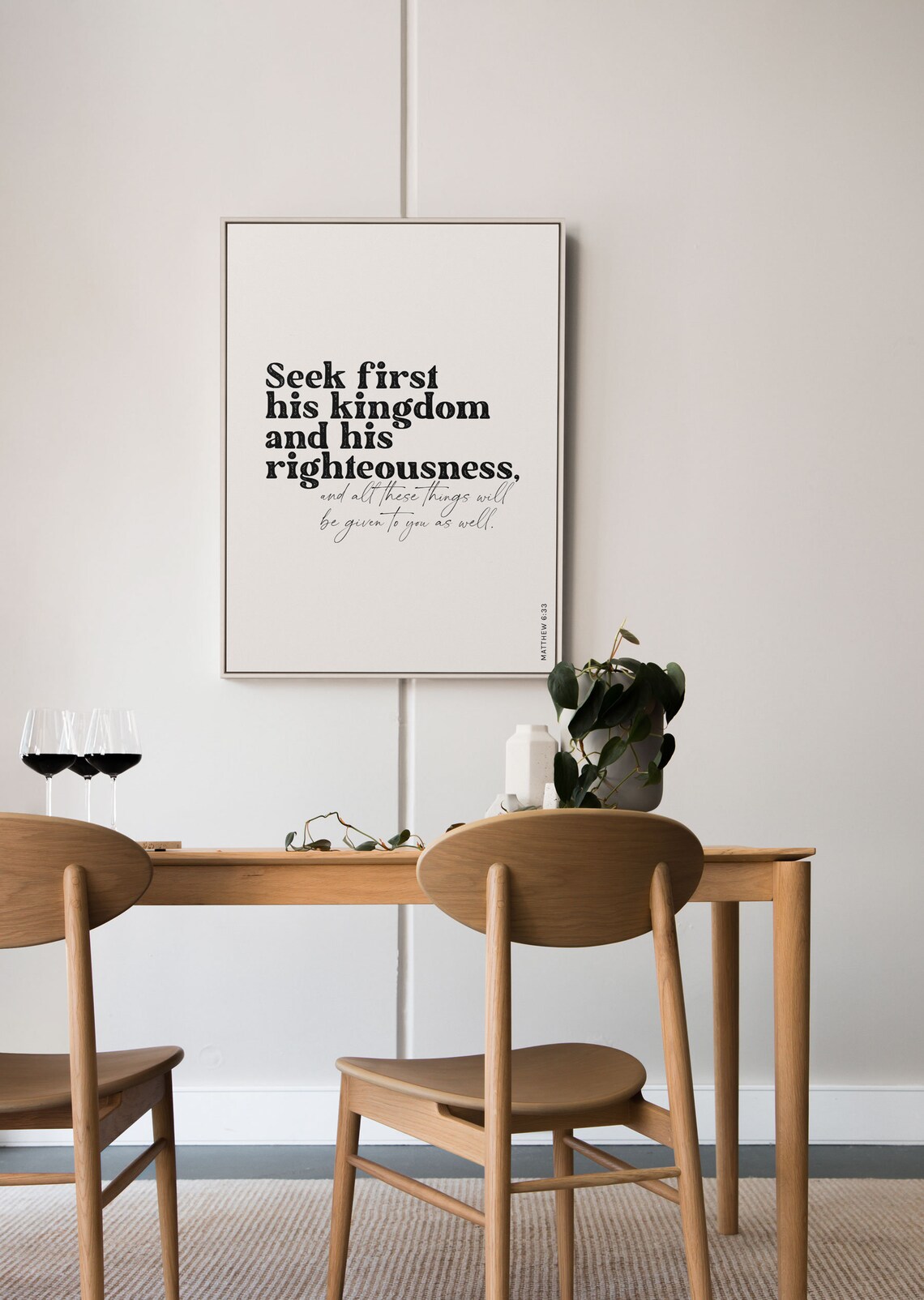 Seek First His Kingdom, Matthew 6:33 Scripture Print - Image 4