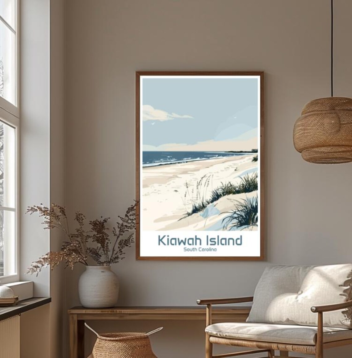 Kiawah Island South Carolina Dunes Quiet Beach Travel Poster - Image 4