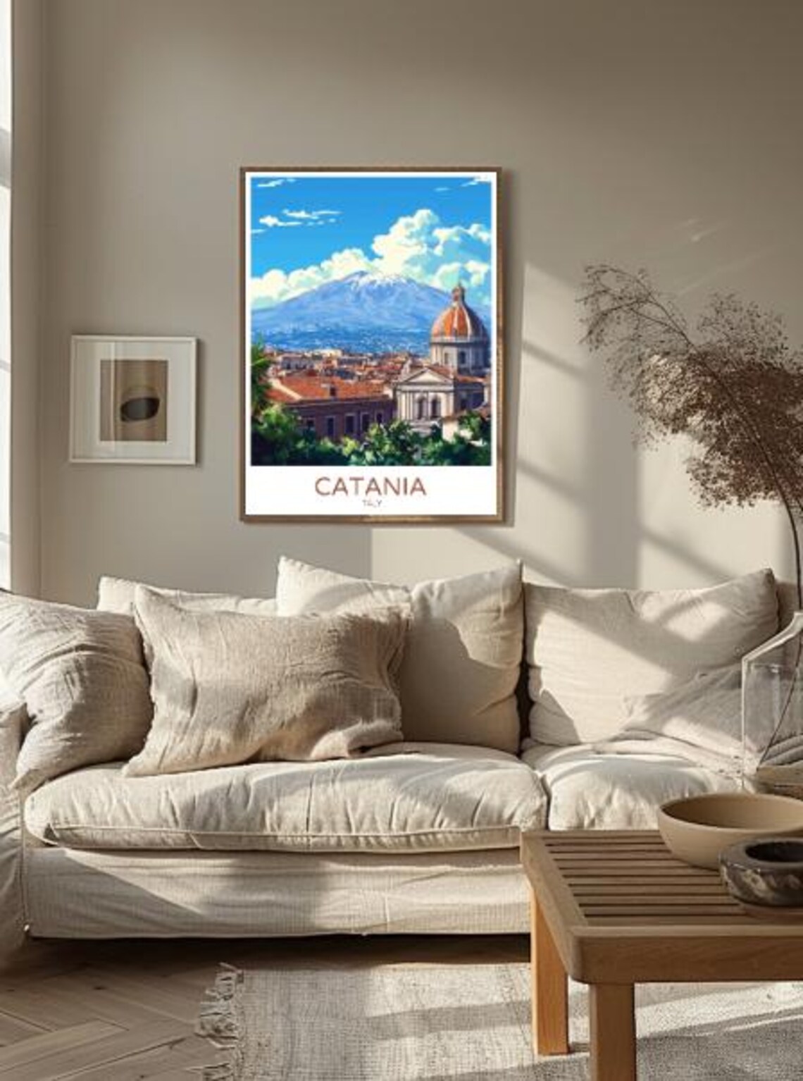 Catania Italy Travel Poster Stunning Wall Art Of Mount Etna Historic Cityscape Sicilian Decor Italian Landscape Print Gift Idea - Image 2