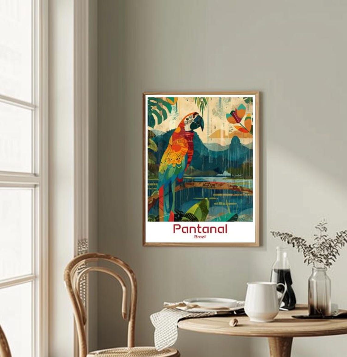 Pantanal Brazil Scarlet Macaw Jungle Wetlands Wildlife Poster - Image 2