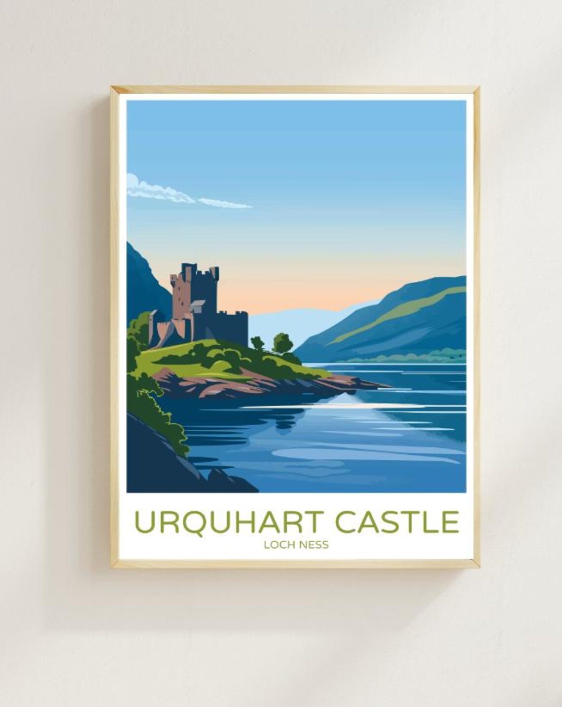 Urquhart Castle Loch Ness Sunset Ruins Scottish Highlands Poster