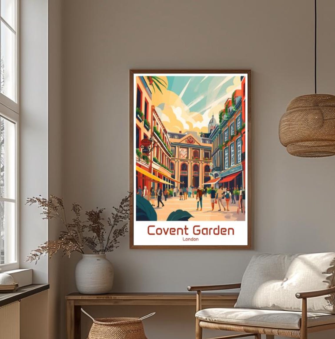 Covent Garden London Travel Posterhistoric Market Wall Art Cityscape Print Covent Garden Decor London Travel Gift Minimalist Urban Artwork - Image 4