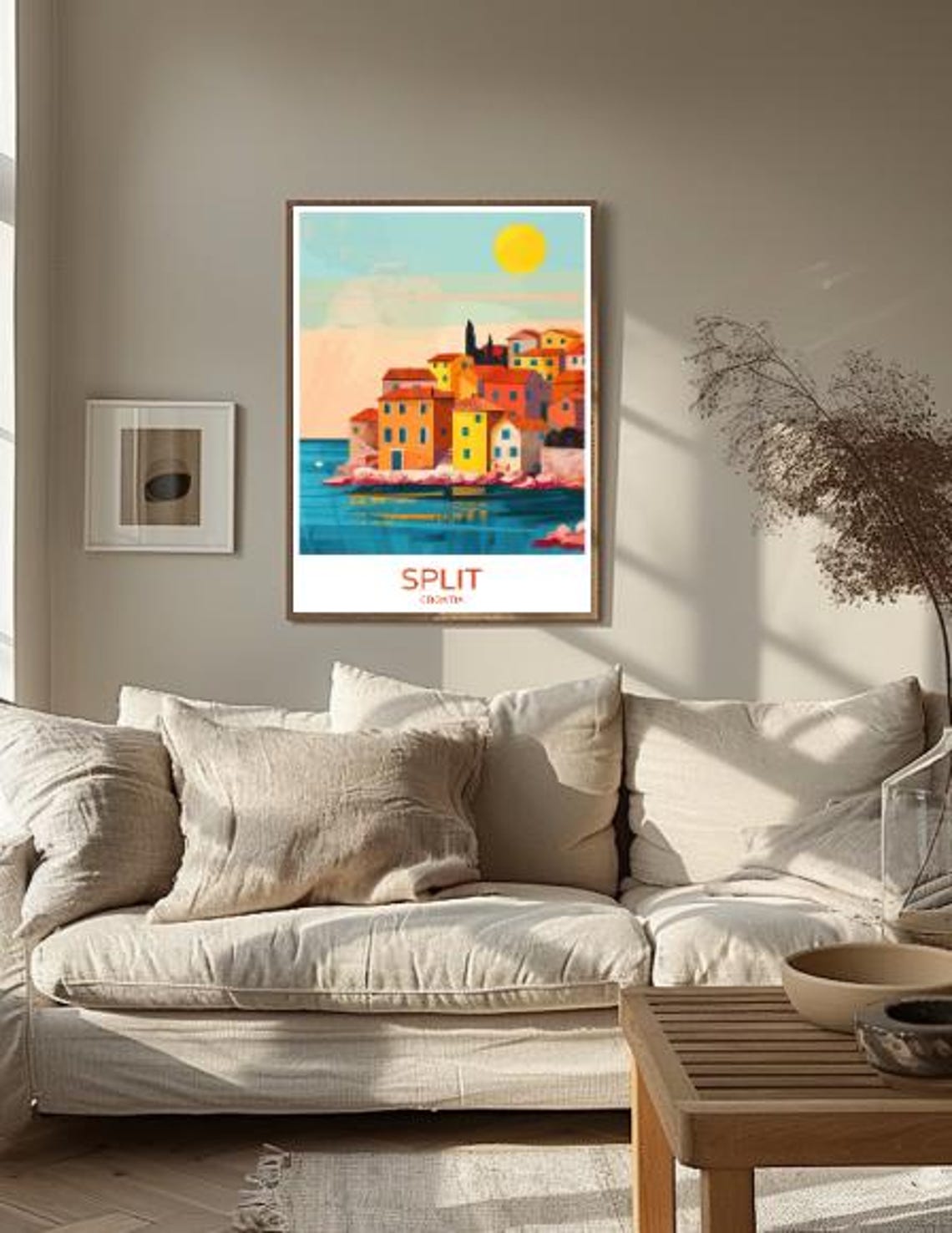 Split Croatia Colourful Old Town Waterfront at Golden Sunset Poster - Image 2
