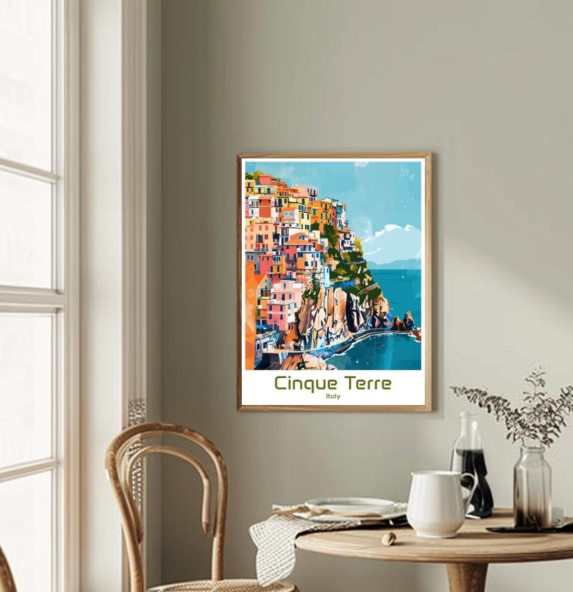 Cinque Terre Italy Colorful Cliffside Village Mediterranean Poster - Image 2