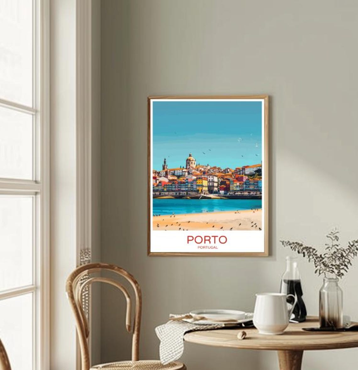 Porto Travel Poster Vibrant Cityscape Of Portugals Cultural Gem Wall Art Scenic Print Travel Gift - Image 2