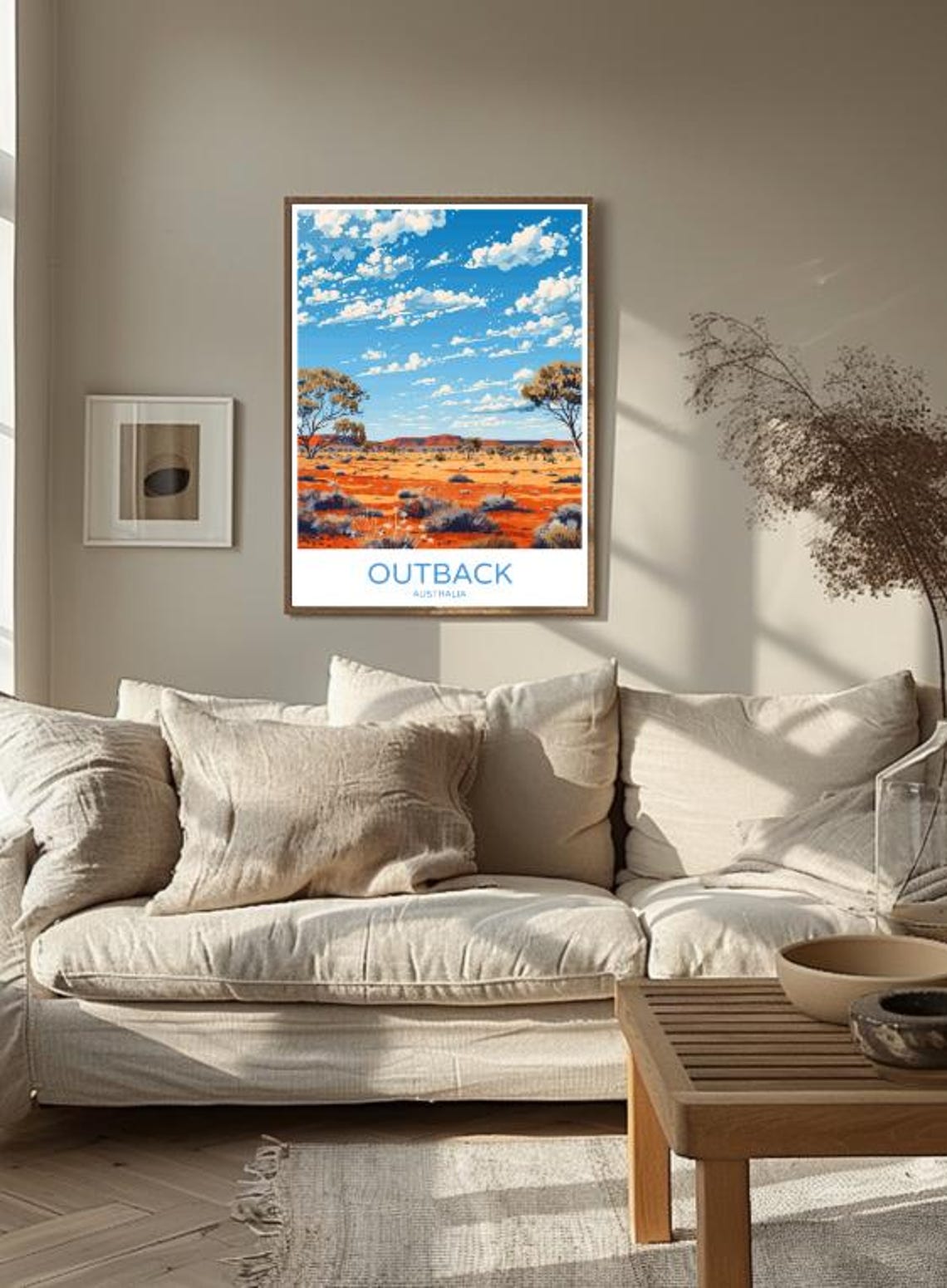Australia Outback Red Sand Desert with Gum Trees Travel Poster - Image 3