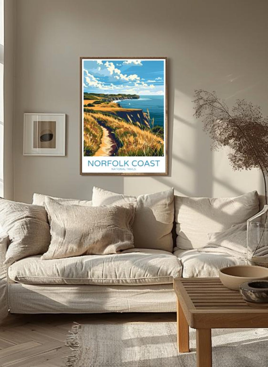 Norfolk Coast National Trails Coastal Path Golden Cliffs Poster - Image 3