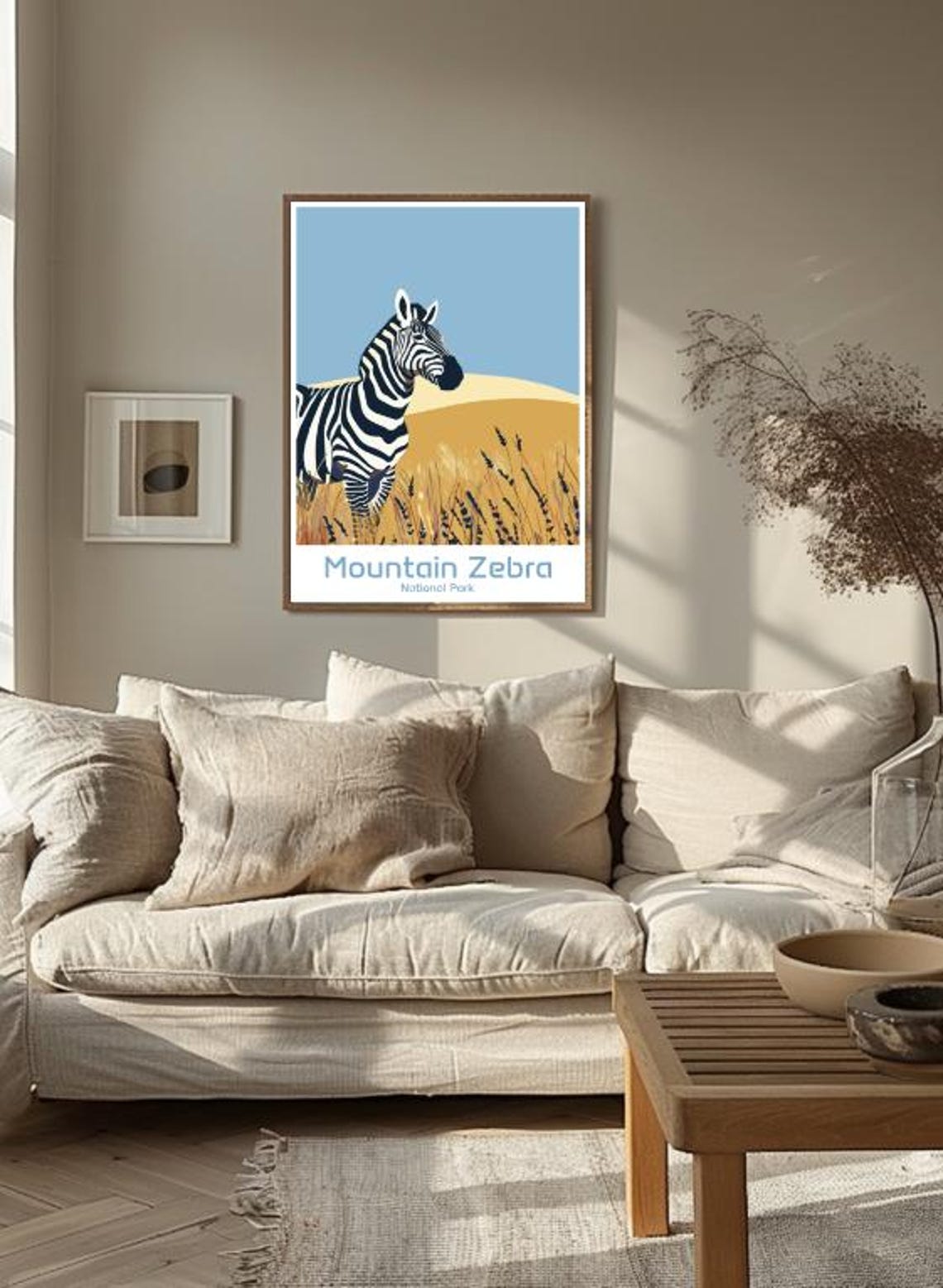 Mountain Zebra National Park Graphic Zebra Safari Travel Poster - Image 3