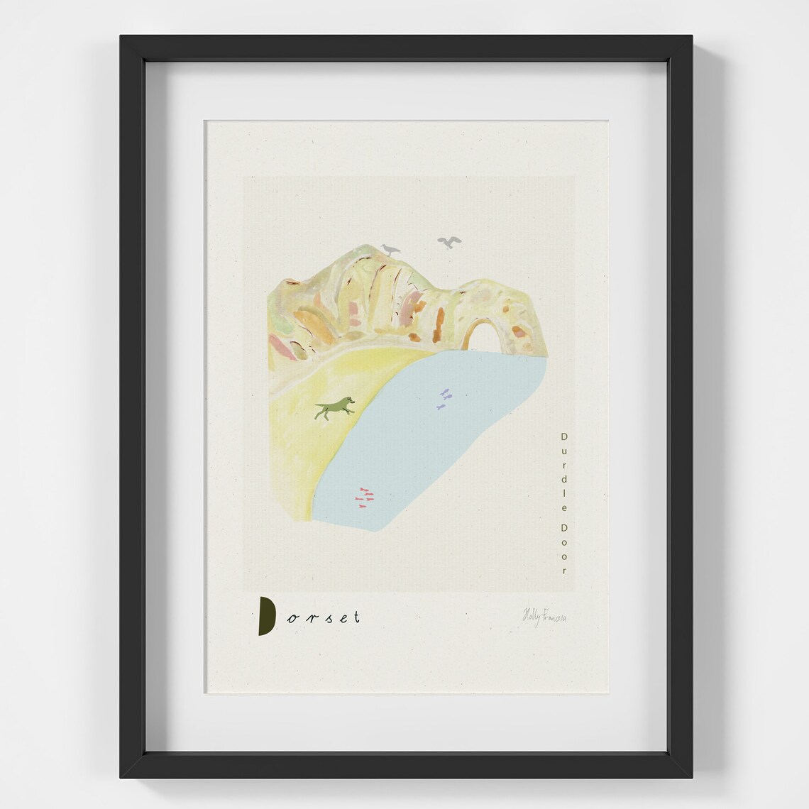 Durdle Door Dorset Watercolour Travel Poster