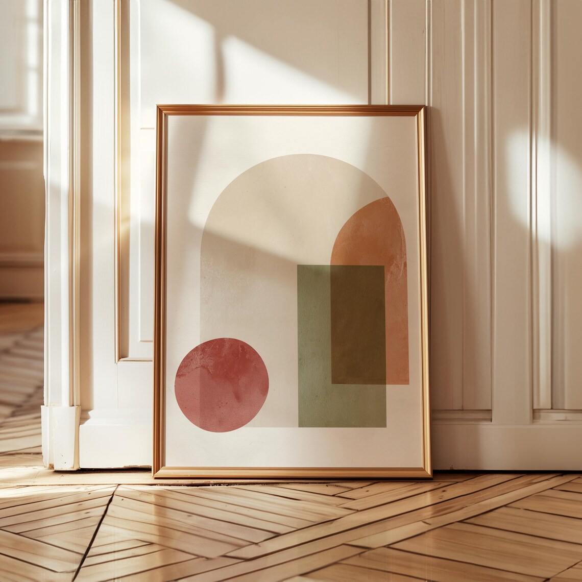 Minimalist Midcentury Modern Arch Abstract Art