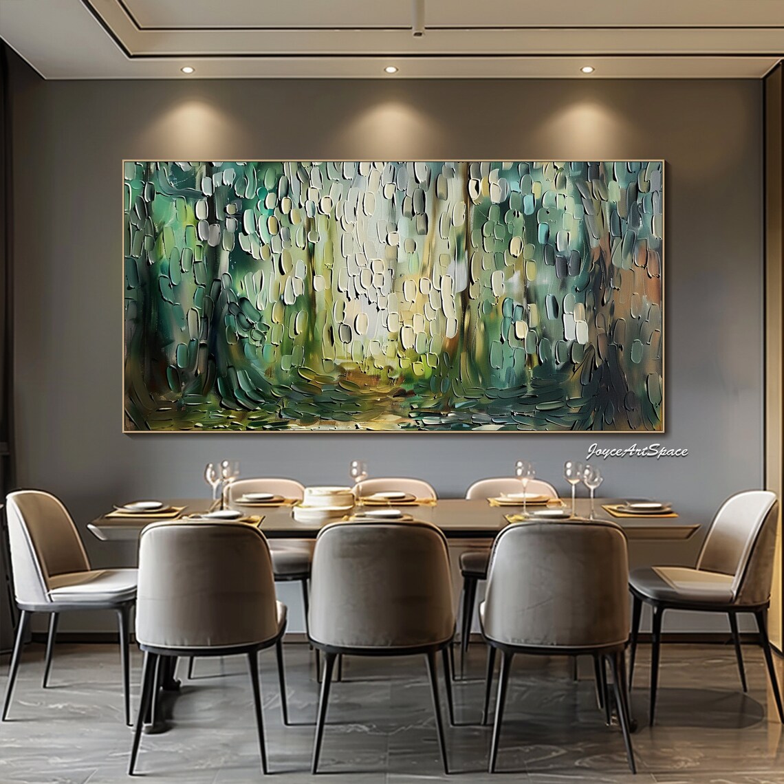 Abstract Forest Oil-Painting Style Wall Art Print - Image 3