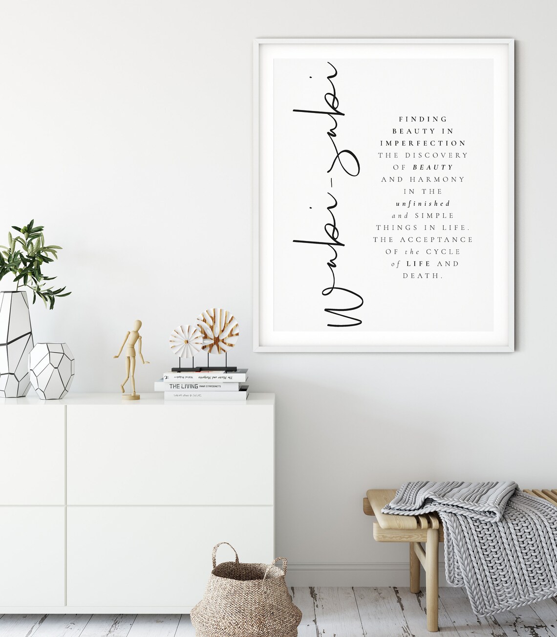 Wabi Sabi Definition Japanese Beauty Imperfection Quote Wall Poster - Image 2