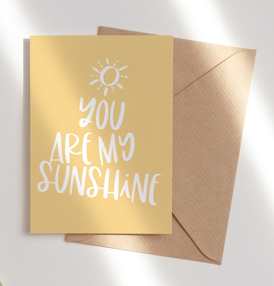 You Are My Sunshine Greeting Card, Positive Quote - Image 2