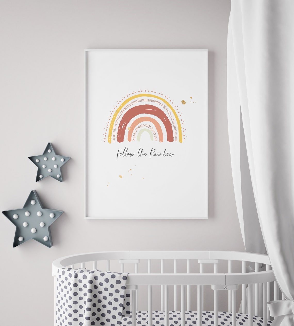 Follow The Rainbow Children Wall Art Nursery Print Kids Room Art - Image 5
