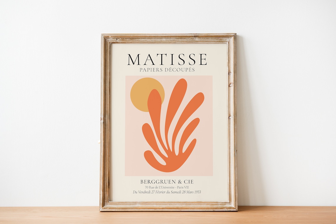 Henri Matisse Papiers Decoupes Orange Abstract Exhibition Art Poster