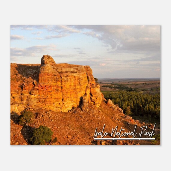 Isalo National Park Poster Madagascar Sandstone Cliffs Golden Art