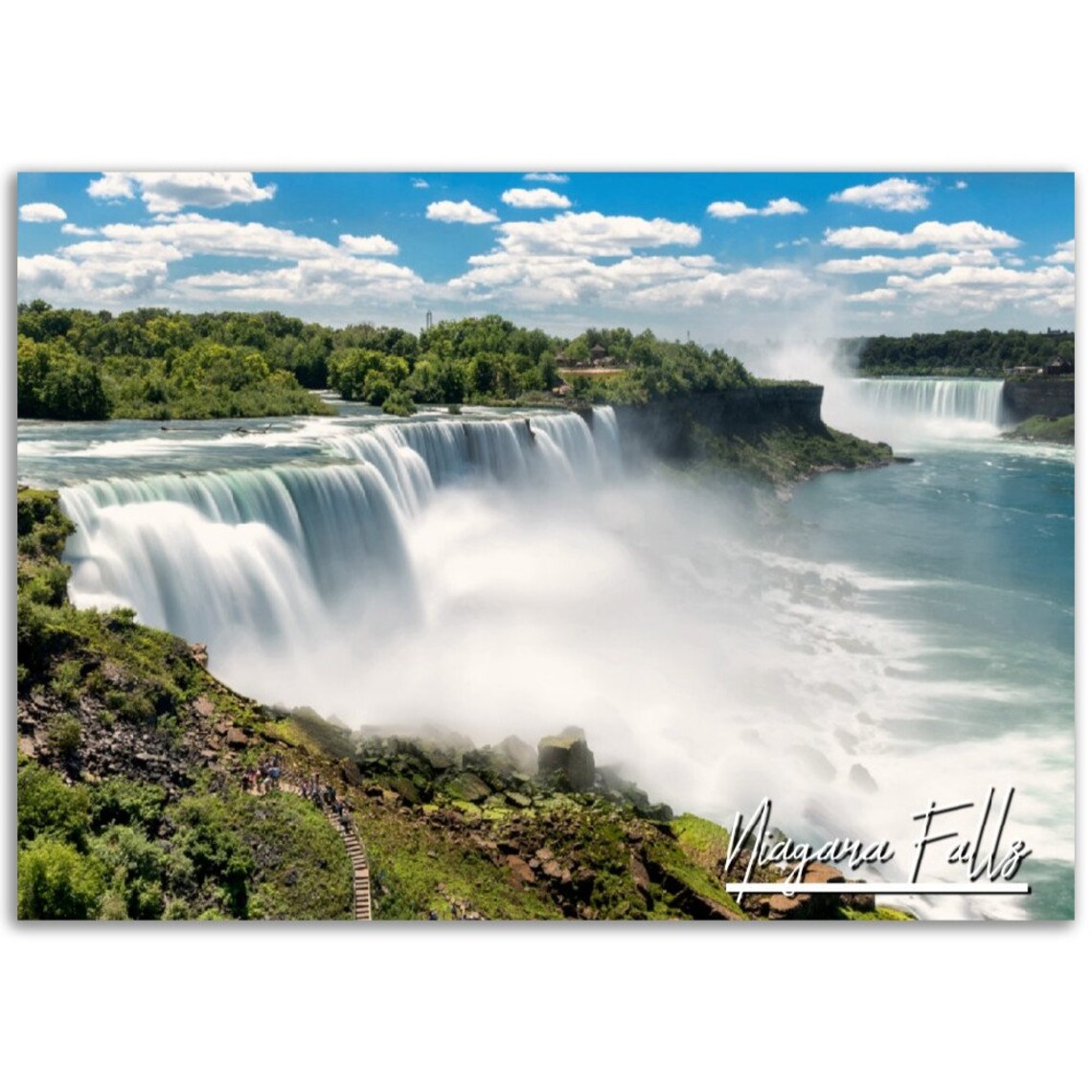 Niagara Falls Horseshoe Waterfall Mist Daylight Travel Poster
