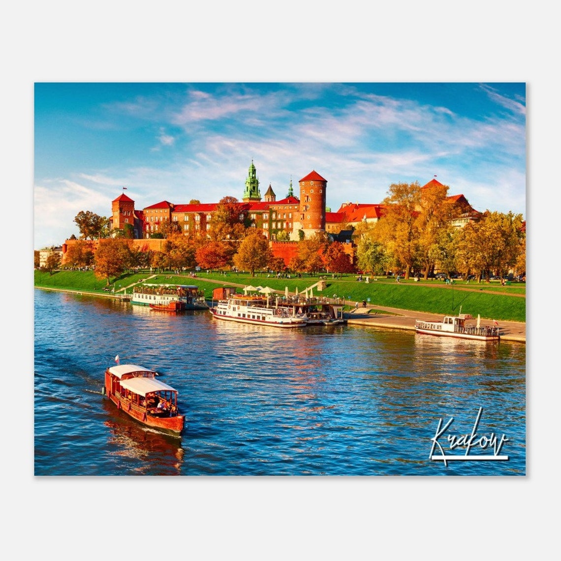 Krakow Poland Poster Print Historic Cityscape Wall Art