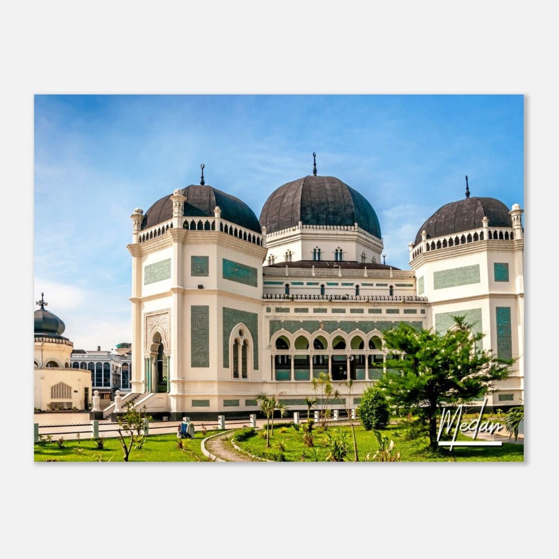 Medan Grand Mosque Indonesia Travel Photo Poster Islamic Art