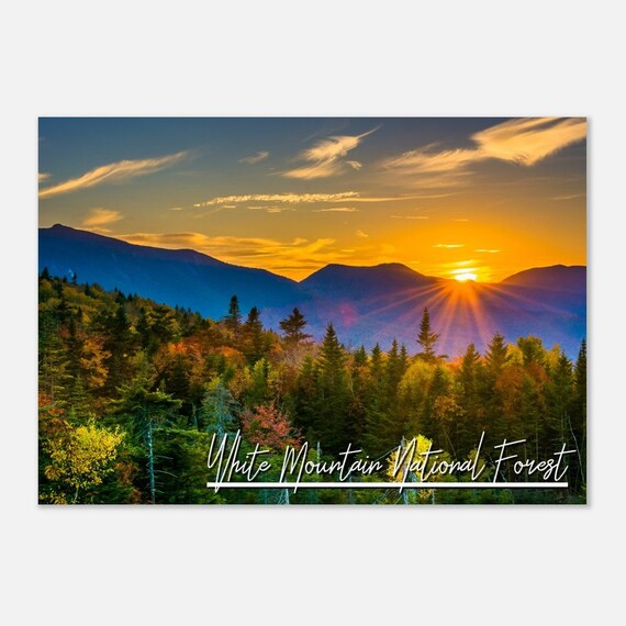 White Mountain National Forest Sunrise New Hampshire Fall Poster