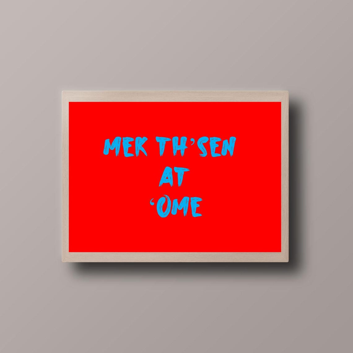 Yorkshire Dialect Mek Th Sen At Ome Bold Yellow Typography Poster - Image 3