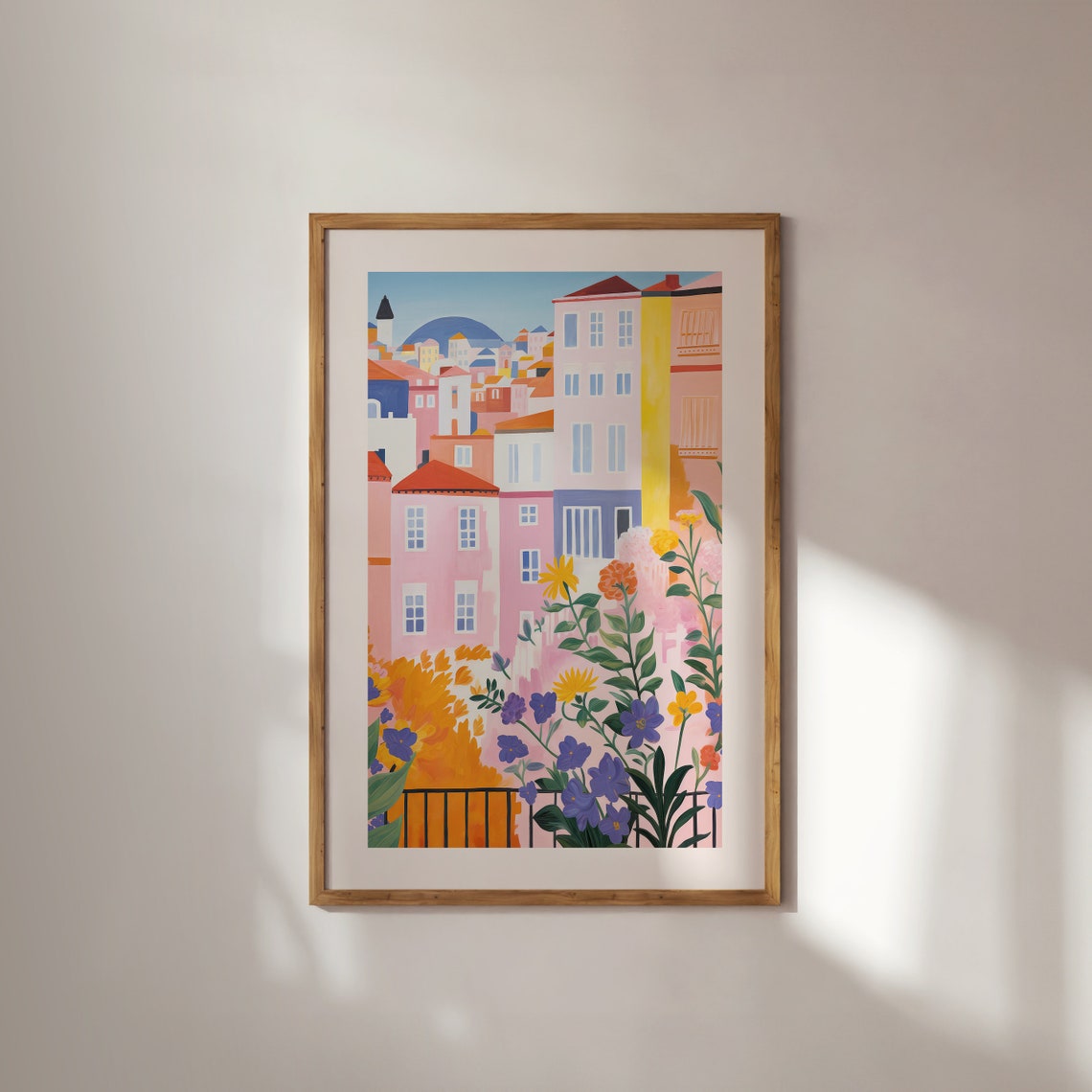 Portugal Travel Wall Art Flowers Art Print Porto Poster Travel Gift Poster Wildflowers Print Housewarming Gift Home Decor Dining Room