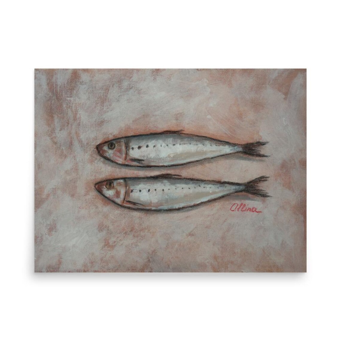 Sardine Art Print, Sardines Painting Poster - Image 3