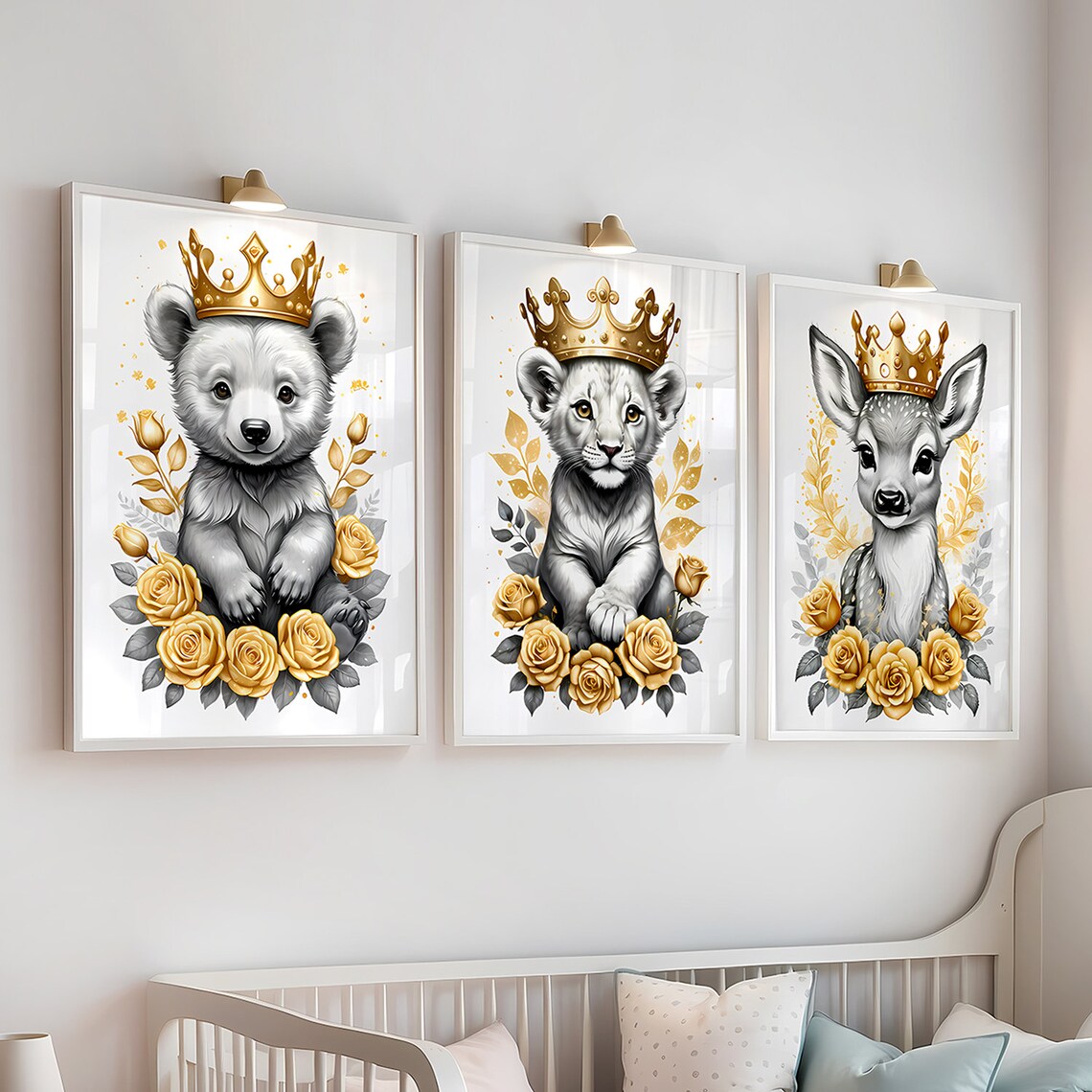 Safari Nursery Prints, Jungle Animal Decor Set - Image 3