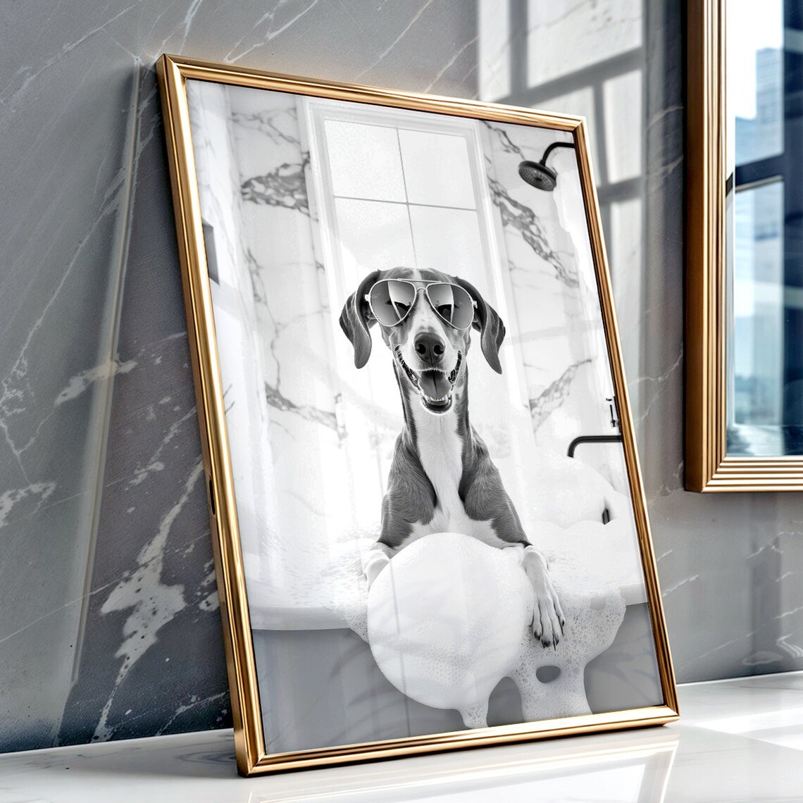 Greyhound Toilet Print, Funny Bathroom Decor - Image 2