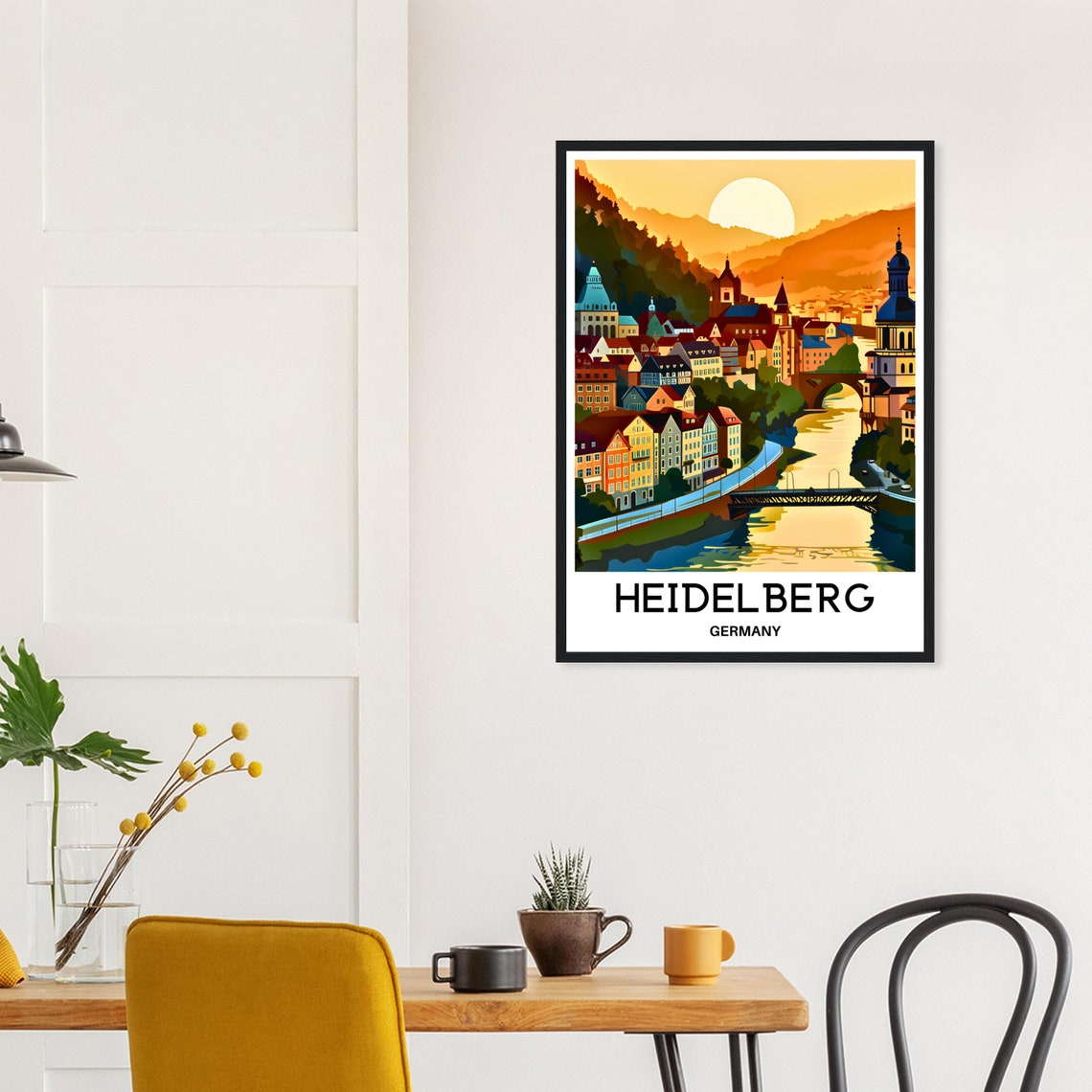 Heidelberg Travel Poster Heidelberg Travel Print Heidelberg Germany Print Heidelberg Lover Gift Heidelberg Travel Gift Heidelberg Artwork - Image 2