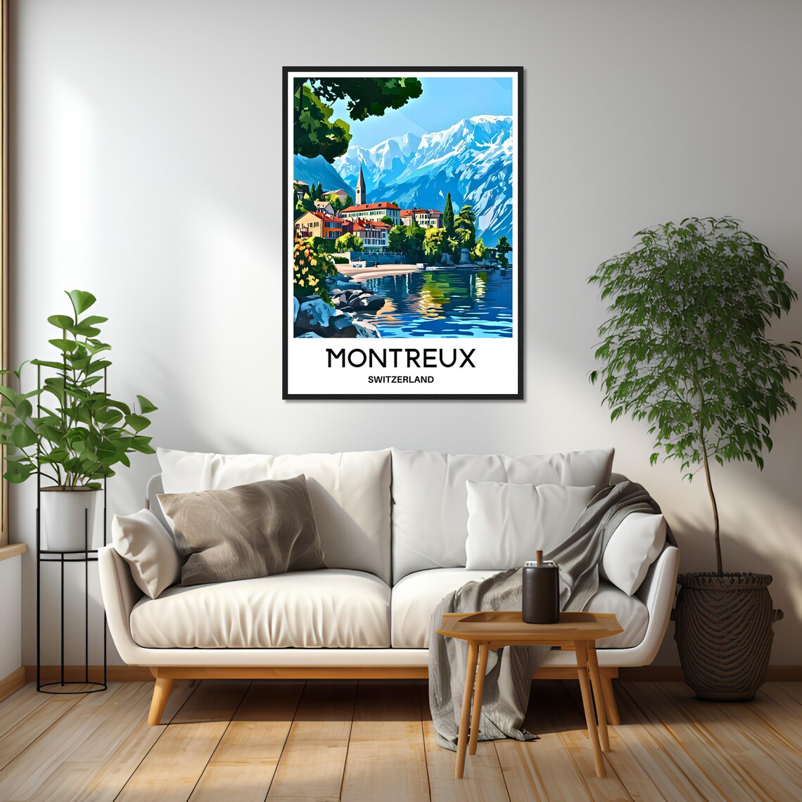 Montreux Travel Poster, Swiss Place Artwork - Image 2