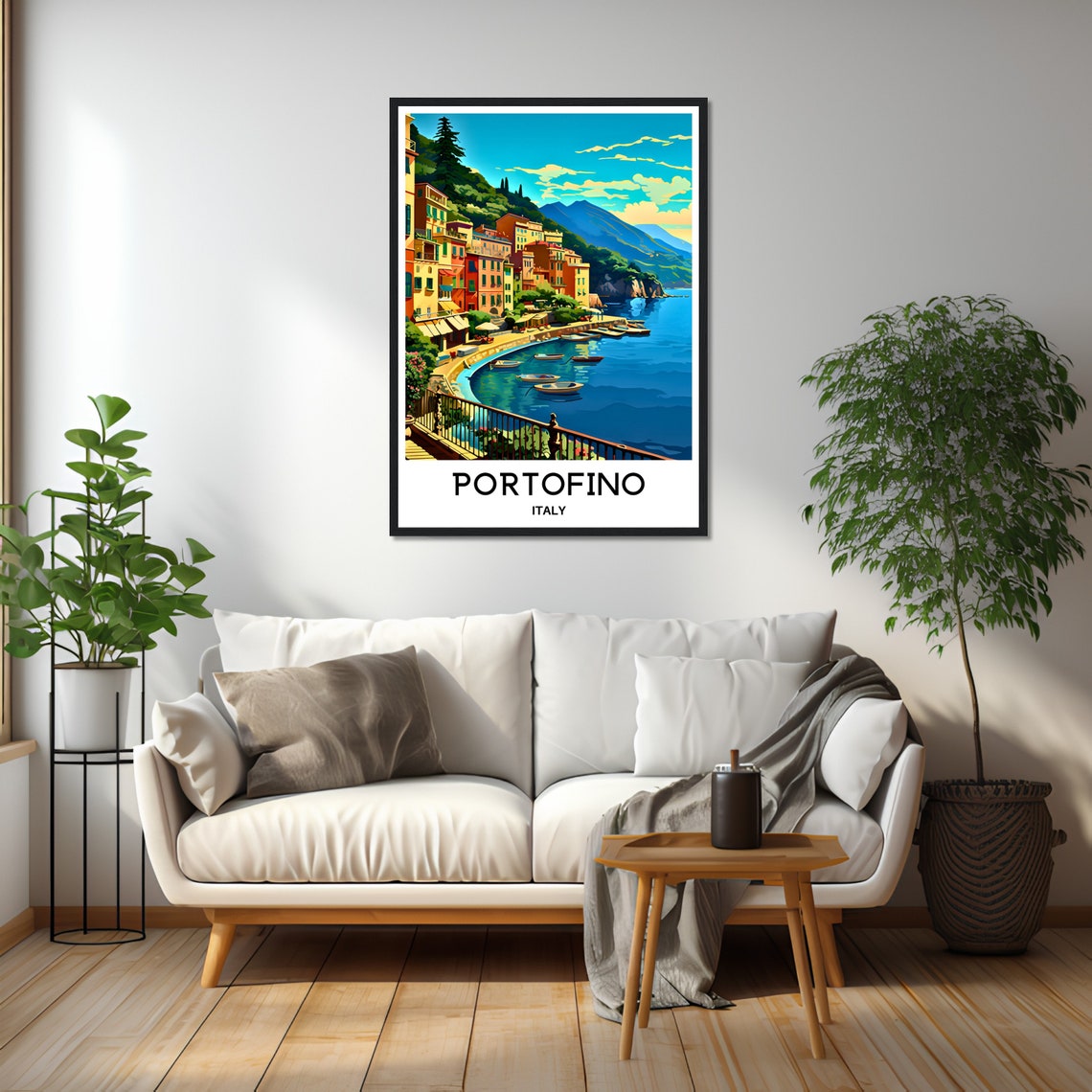 Portofino Travel Print Italy Poster Italian Art Print Portofino Lover Gift Italy Wall Hanging Art Home Office Decor Portofino Illustration - Image 3