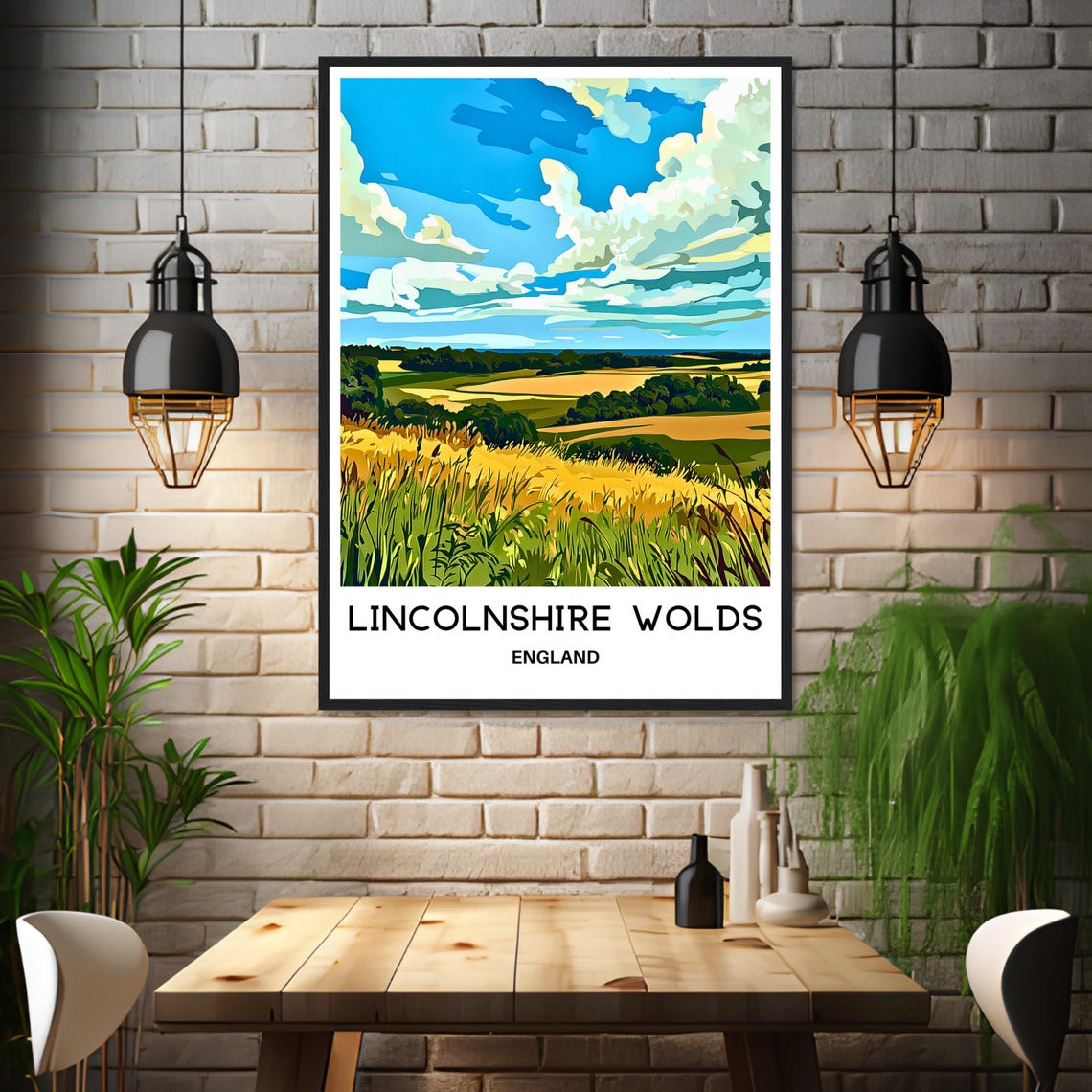 Lincolnshire Wolds England Rolling Fields Countryside Poster - Image 3